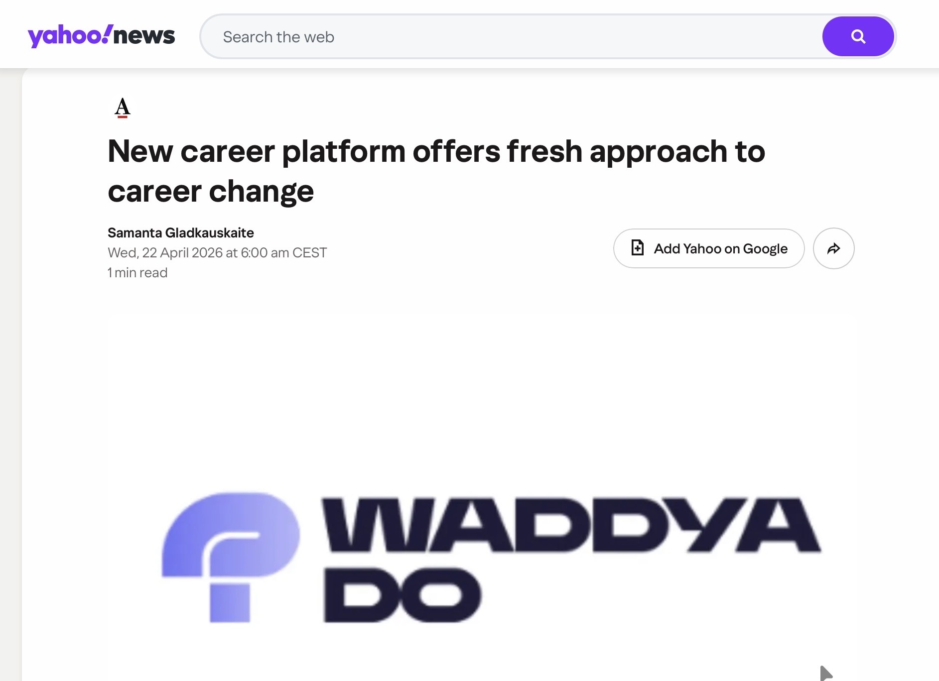 We've Been Featured in Yahoo News & The Argus